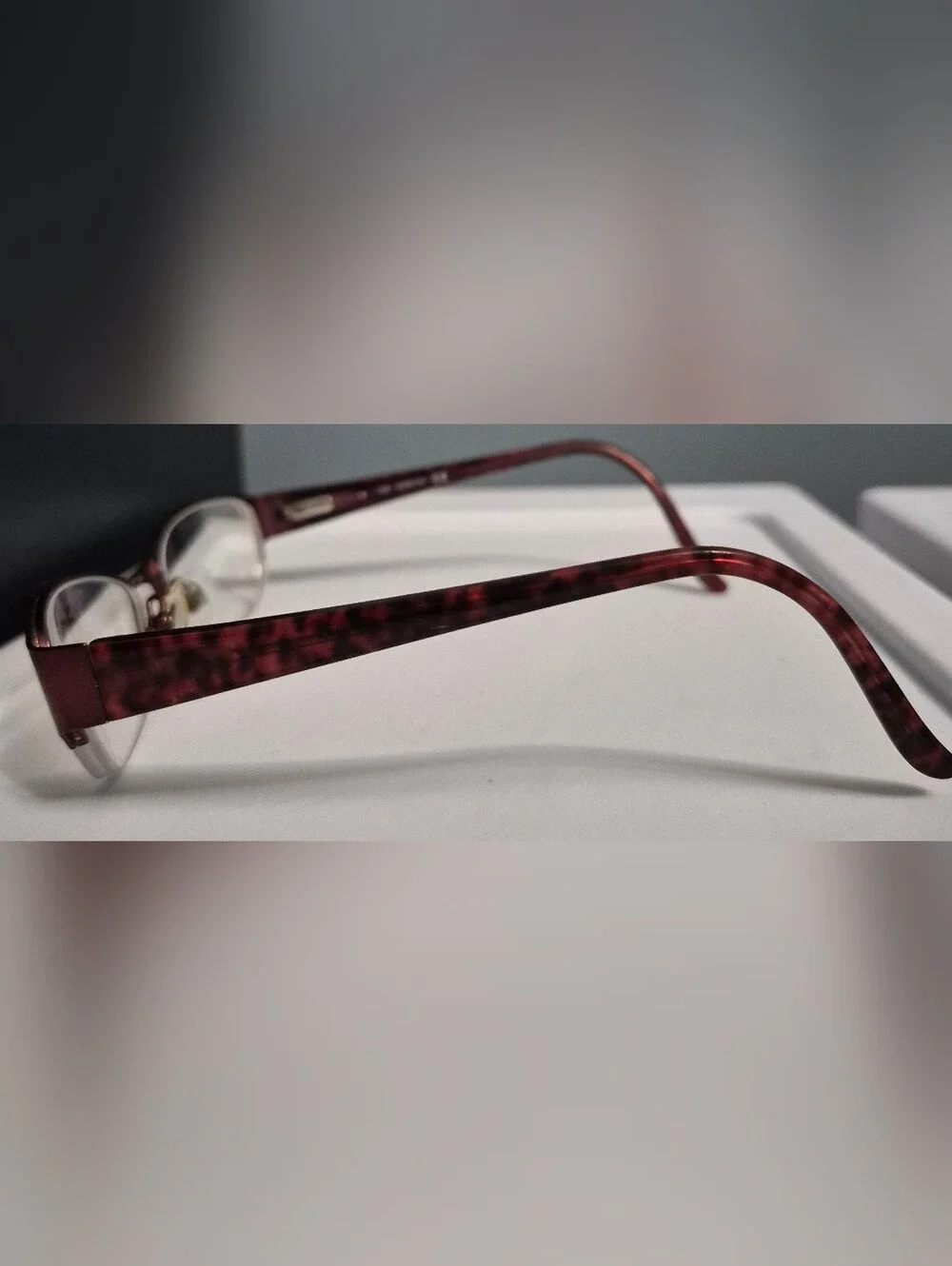 Jennifer Lopez Women's Semi-Rimless Eyeglasses Frames Burgundy Leopard Print